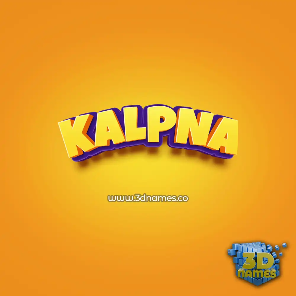 kalpna in Orange Toon style - 3D name wallpaper