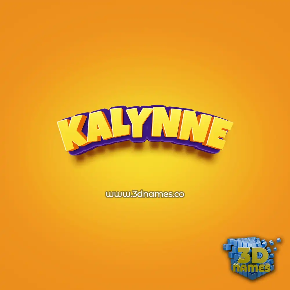 kalynne in Orange Toon style - 3D name wallpaper