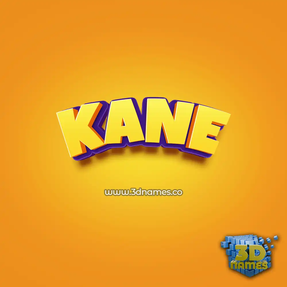 kane in Orange Toon style - 3D name wallpaper