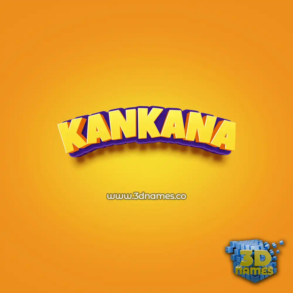 kankana in Orange Toon style - 3D name wallpaper
