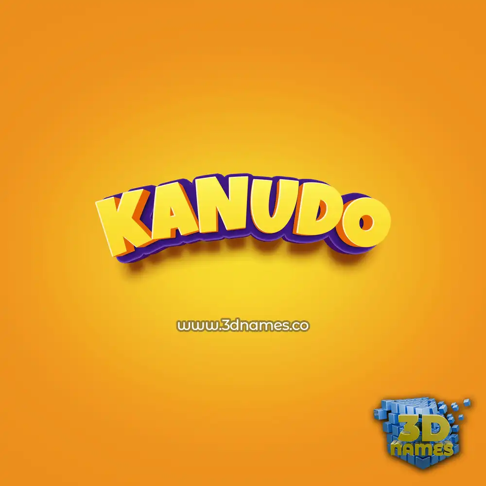 kanudo in Orange Toon style - 3D name wallpaper
