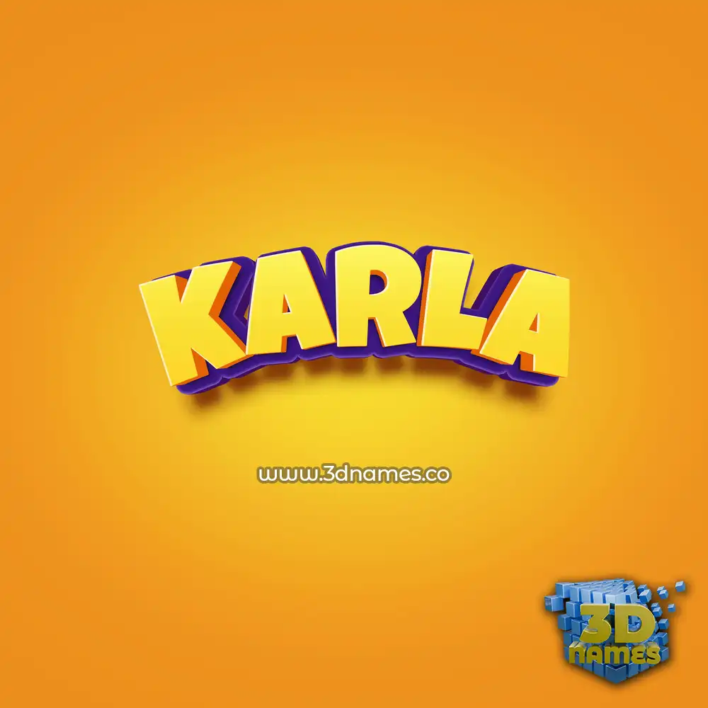 karla in Orange Toon style - 3D name wallpaper