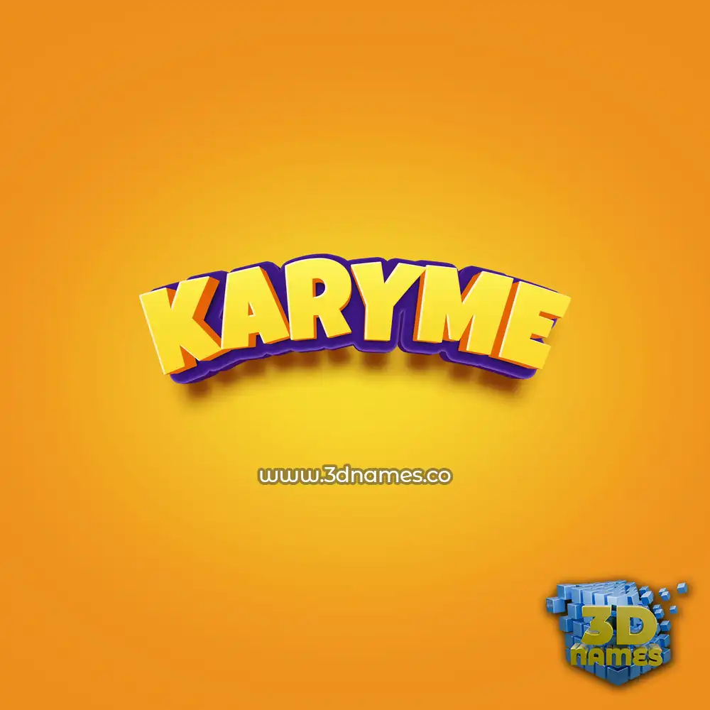 karyme in Orange Toon style - 3D name wallpaper