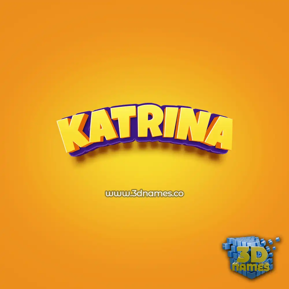 katrina in Orange Toon style - 3D name wallpaper