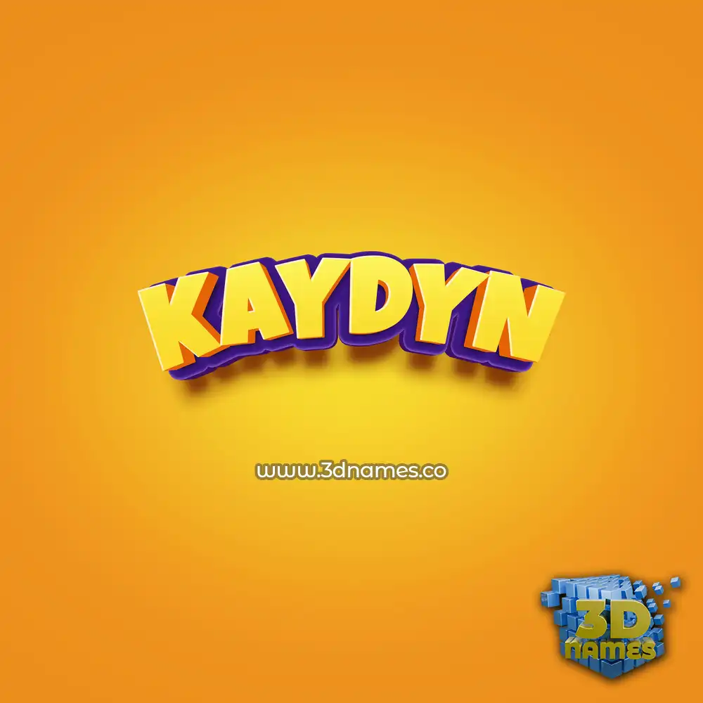 kaydyn in Orange Toon style - 3D name wallpaper