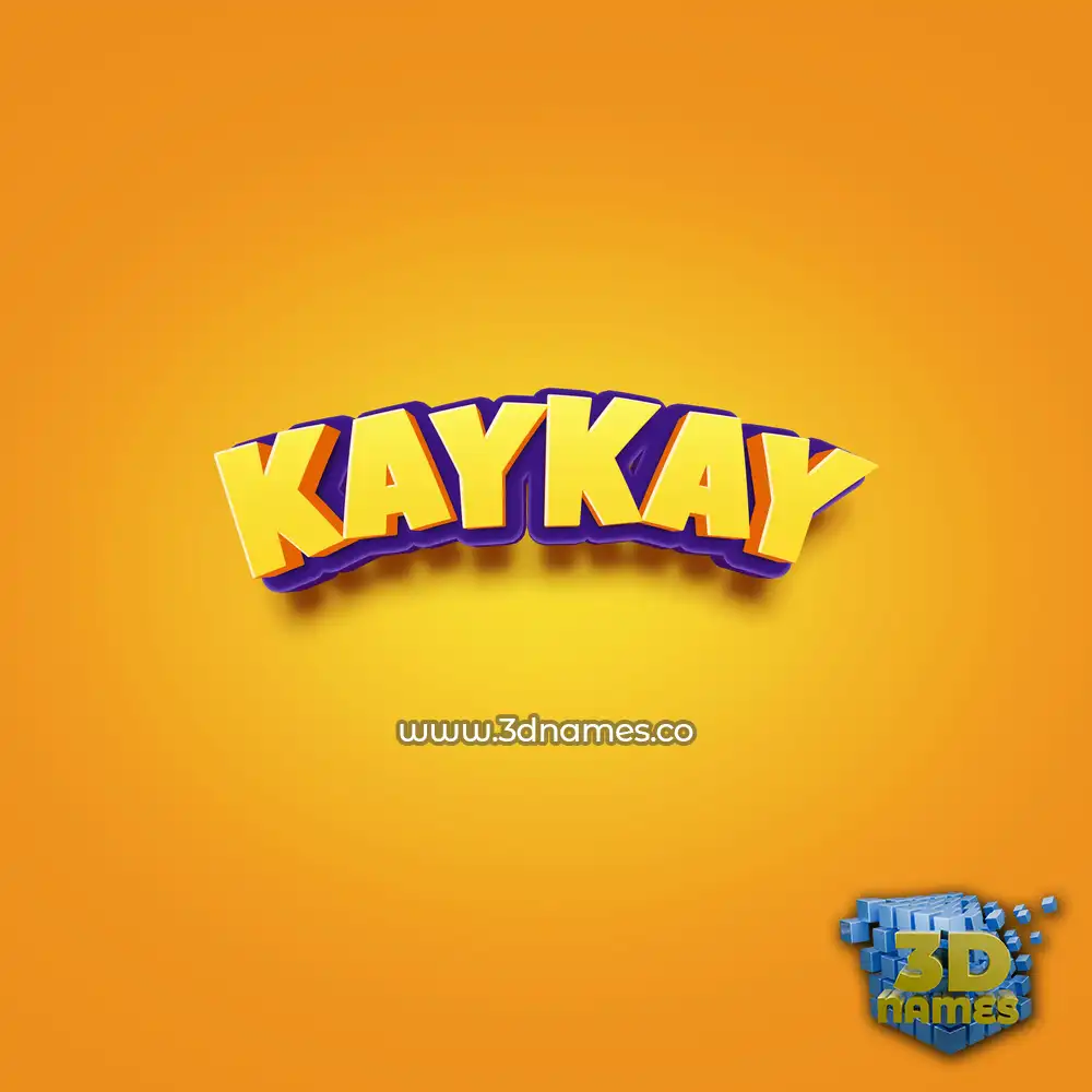 kaykay in Orange Toon style - 3D name wallpaper