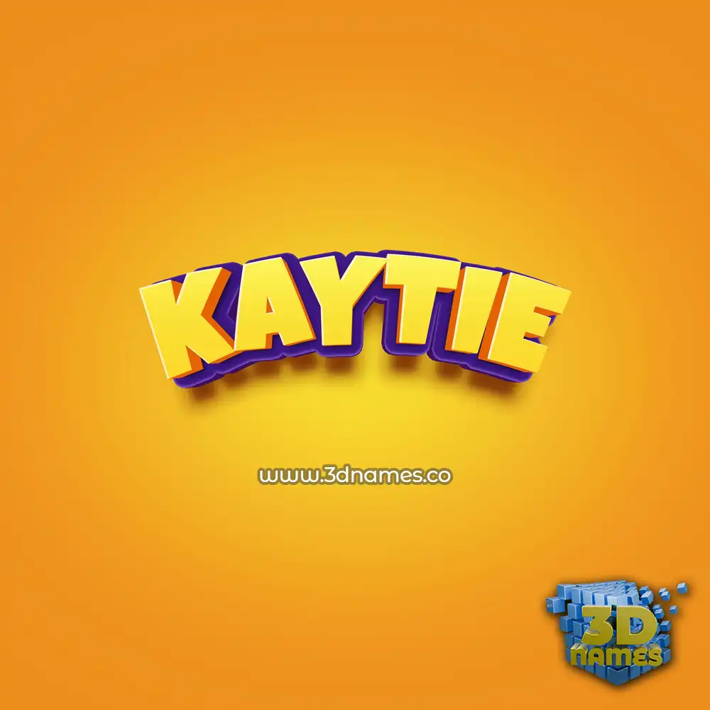 kaytie in Orange Toon style - 3D name wallpaper