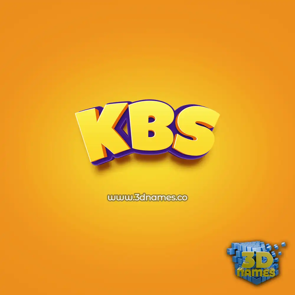 kbs in Orange Toon style - 3D name wallpaper
