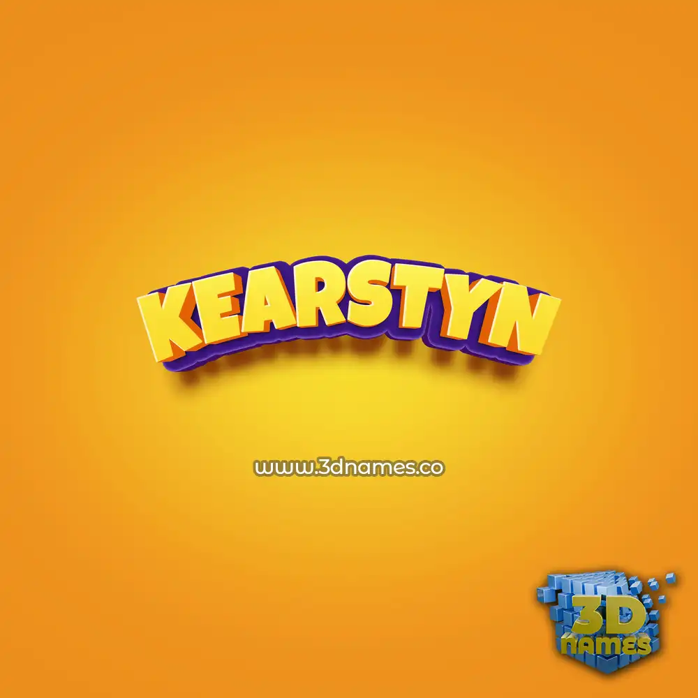 kearstyn in Orange Toon style - 3D name wallpaper