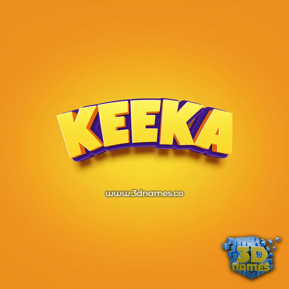 keeka in Orange Toon style - 3D name wallpaper