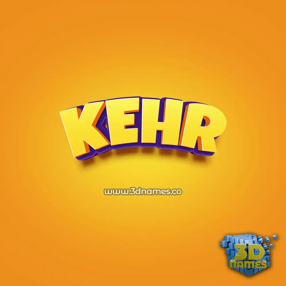 kehr in Orange Toon style - 3D name wallpaper
