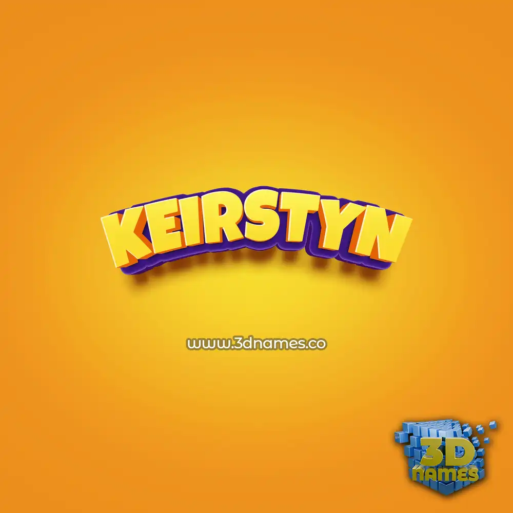 keirstyn in Orange Toon style - 3D name wallpaper