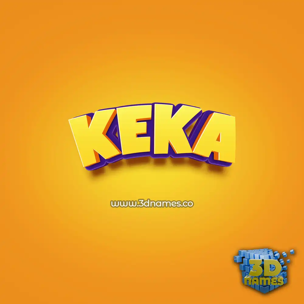 keka in Orange Toon style - 3D name wallpaper