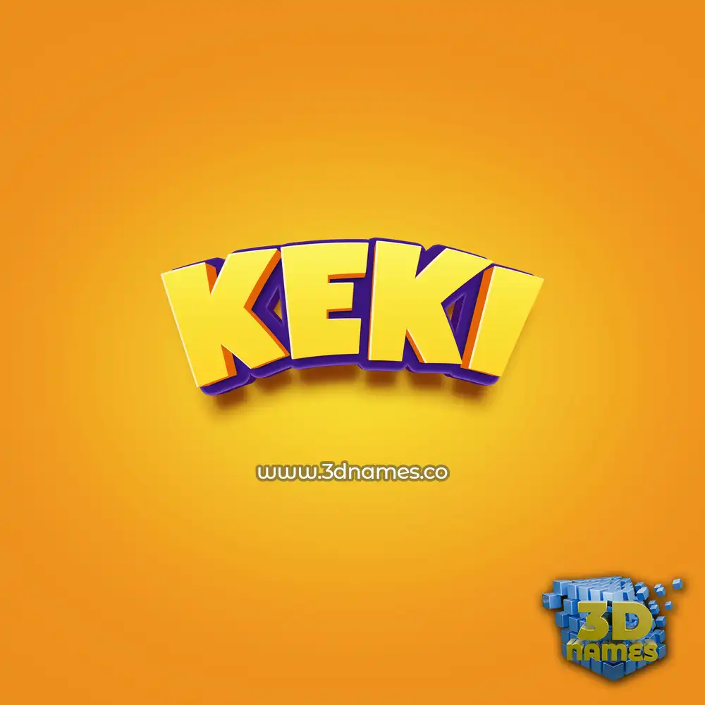 keki in Orange Toon style - 3D name wallpaper