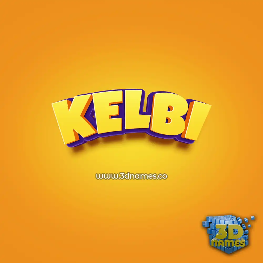 kelbi in Orange Toon style - 3D name wallpaper