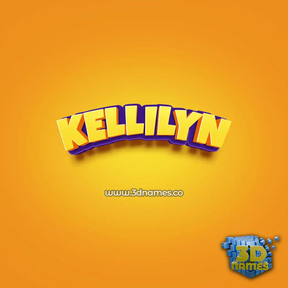 kellilyn in Orange Toon style - 3D name wallpaper