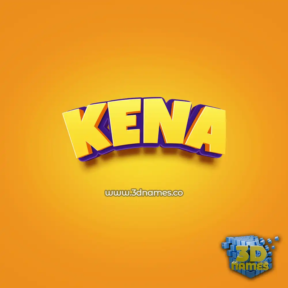 kena in Orange Toon style - 3D name wallpaper