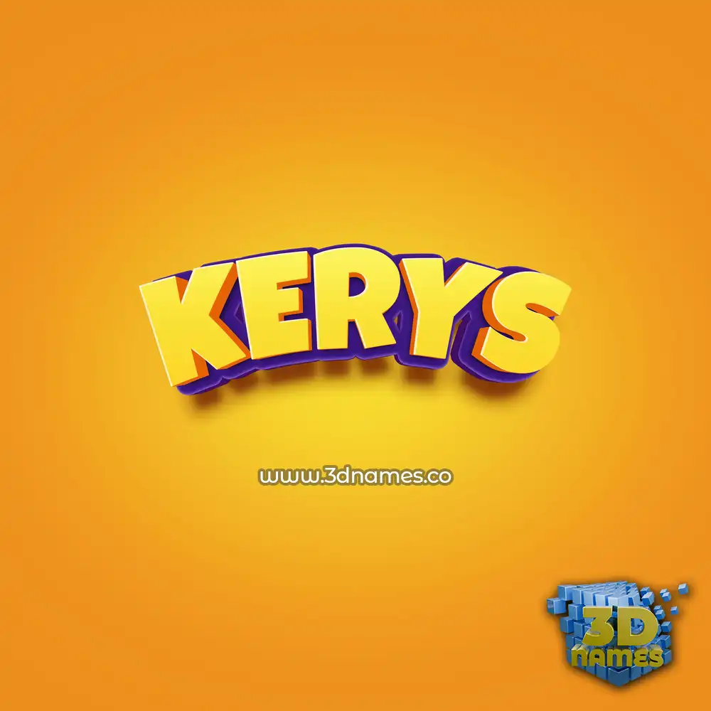 kerys in Orange Toon style - 3D name wallpaper
