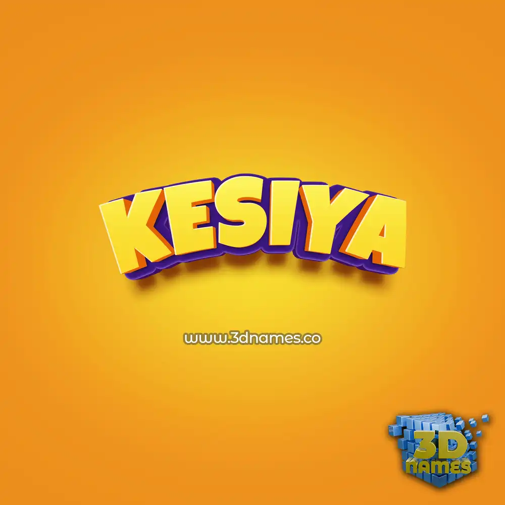 kesiya in Orange Toon style - 3D name wallpaper