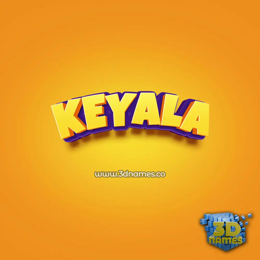 keyala in Orange Toon style - 3D name wallpaper