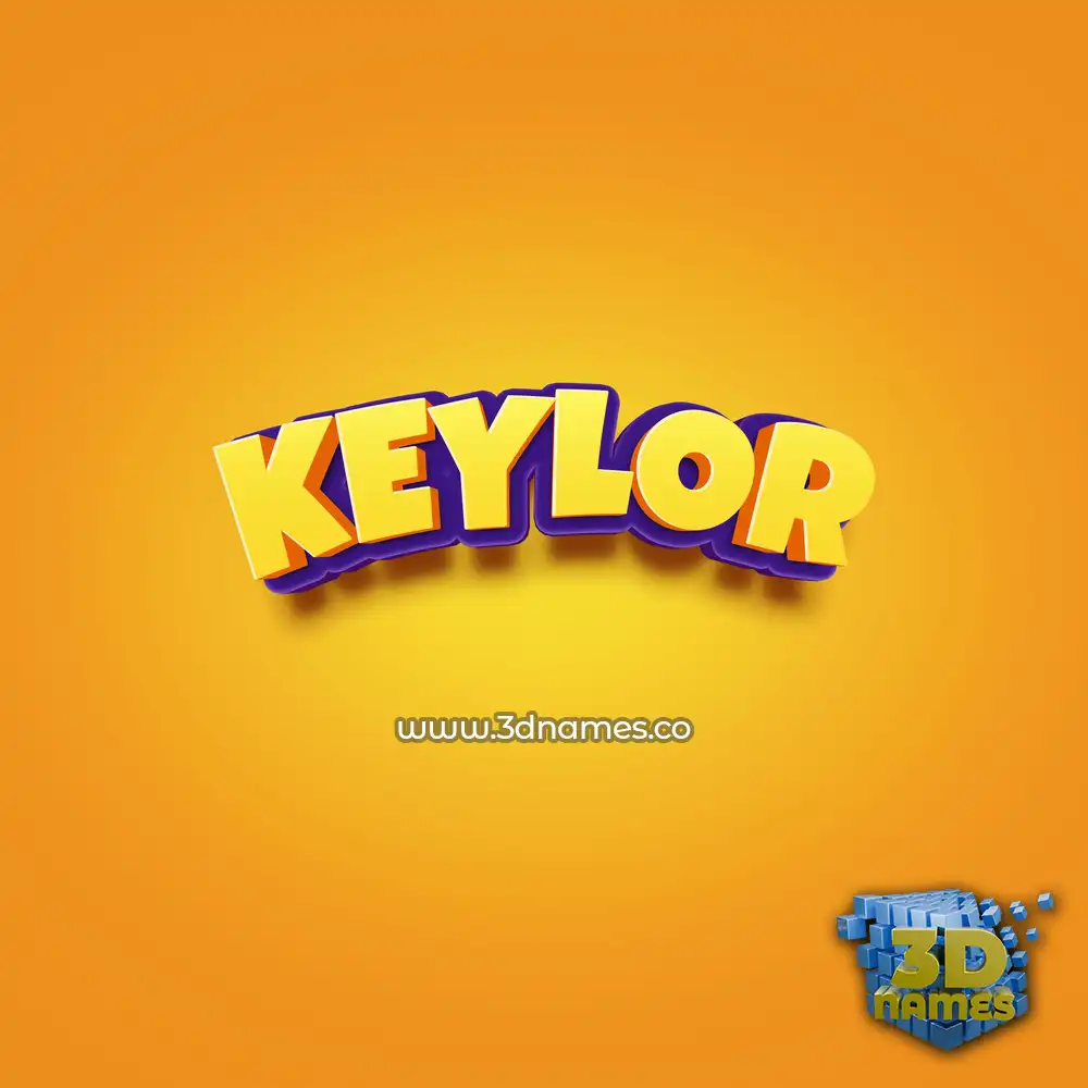 keylor in Orange Toon style - 3D name wallpaper