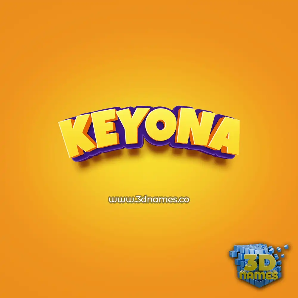 keyona in Orange Toon style - 3D name wallpaper