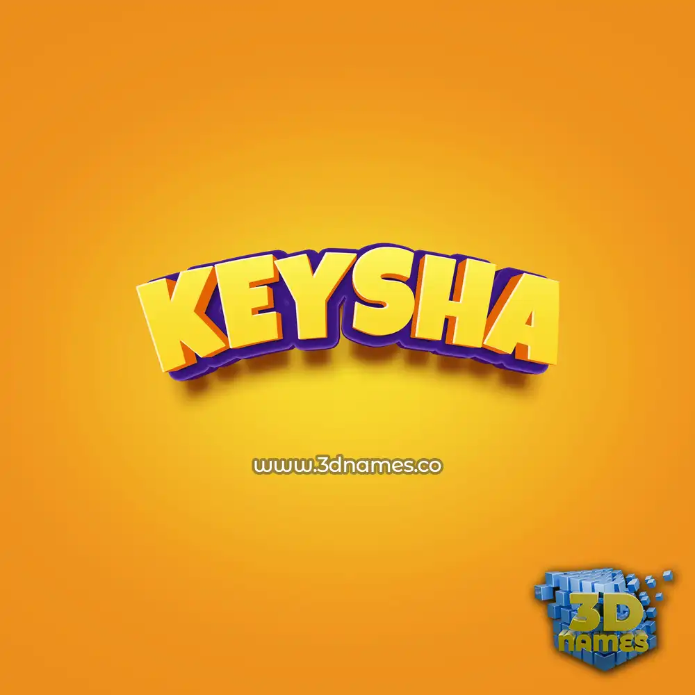 keysha in Orange Toon style - 3D name wallpaper