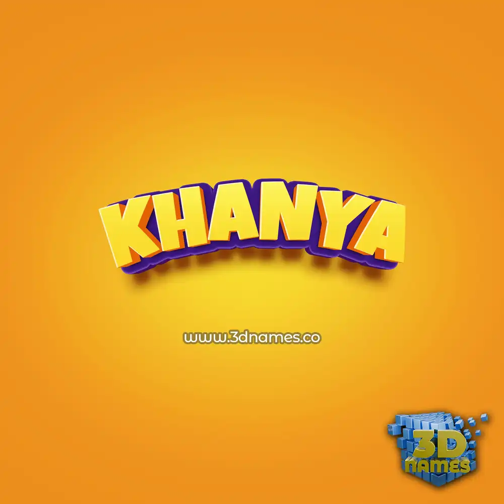 khanya in Orange Toon style - 3D name wallpaper