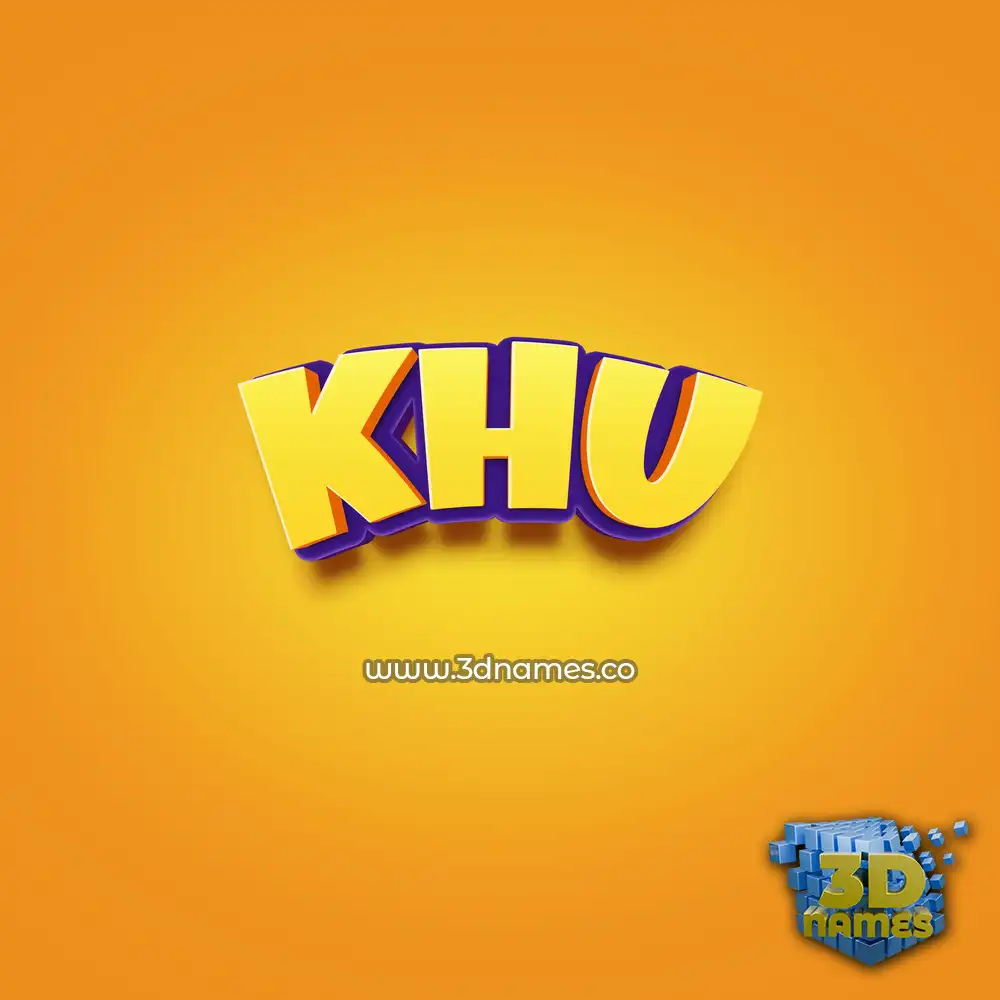 khu in Orange Toon style - 3D name wallpaper