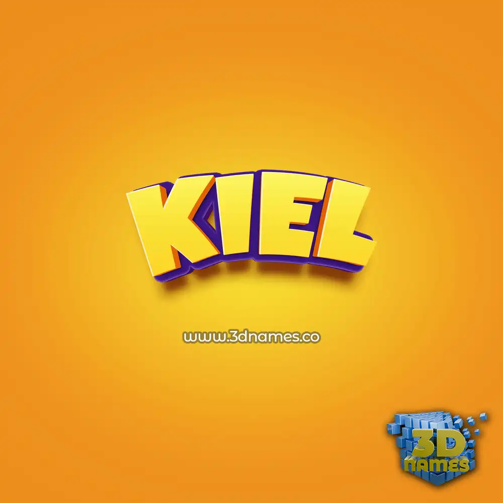kiel in Orange Toon style - 3D name wallpaper