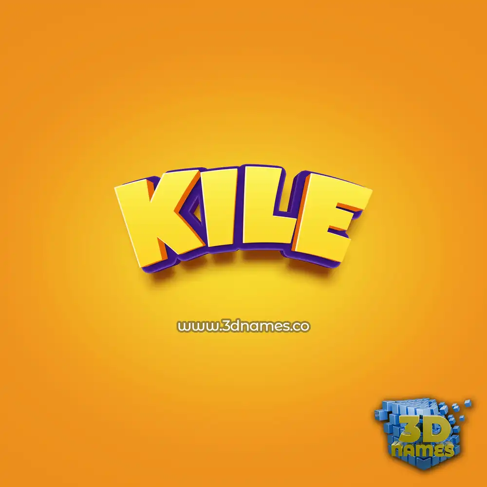 kile in Orange Toon style - 3D name wallpaper