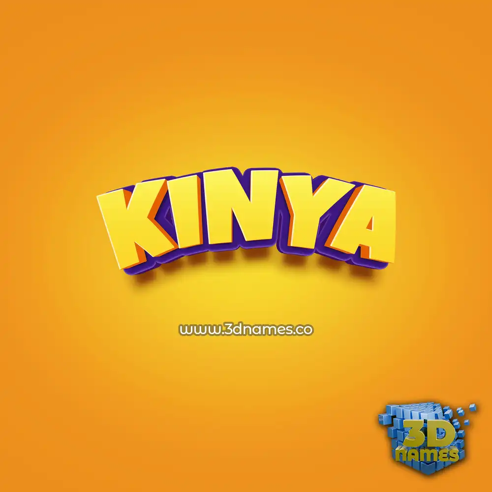 kinya in Orange Toon style - 3D name wallpaper