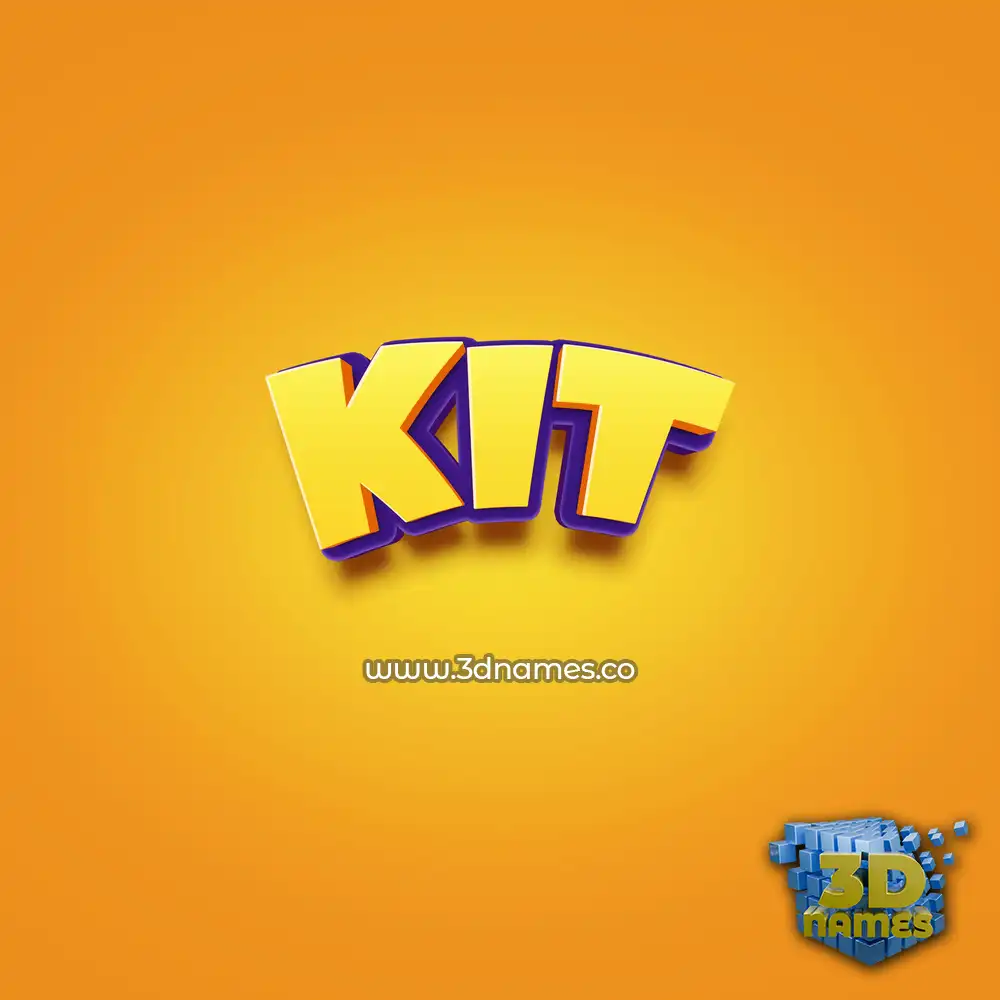 kit in Orange Toon style - 3D name wallpaper