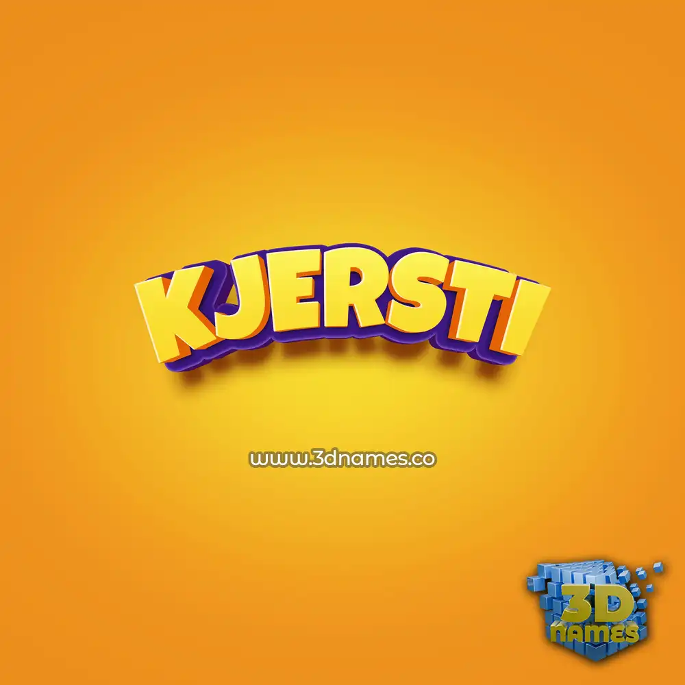kjersti in Orange Toon style - 3D name wallpaper