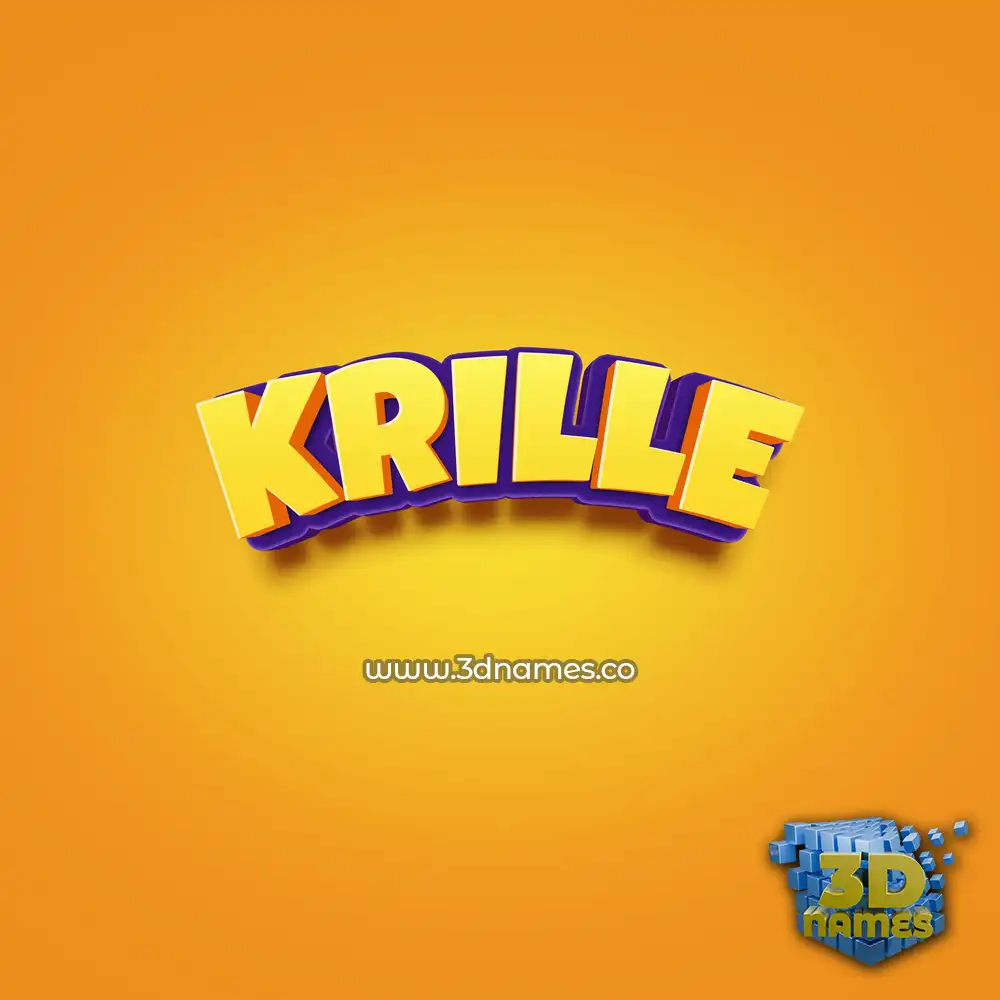 krille in Orange Toon style - 3D name wallpaper