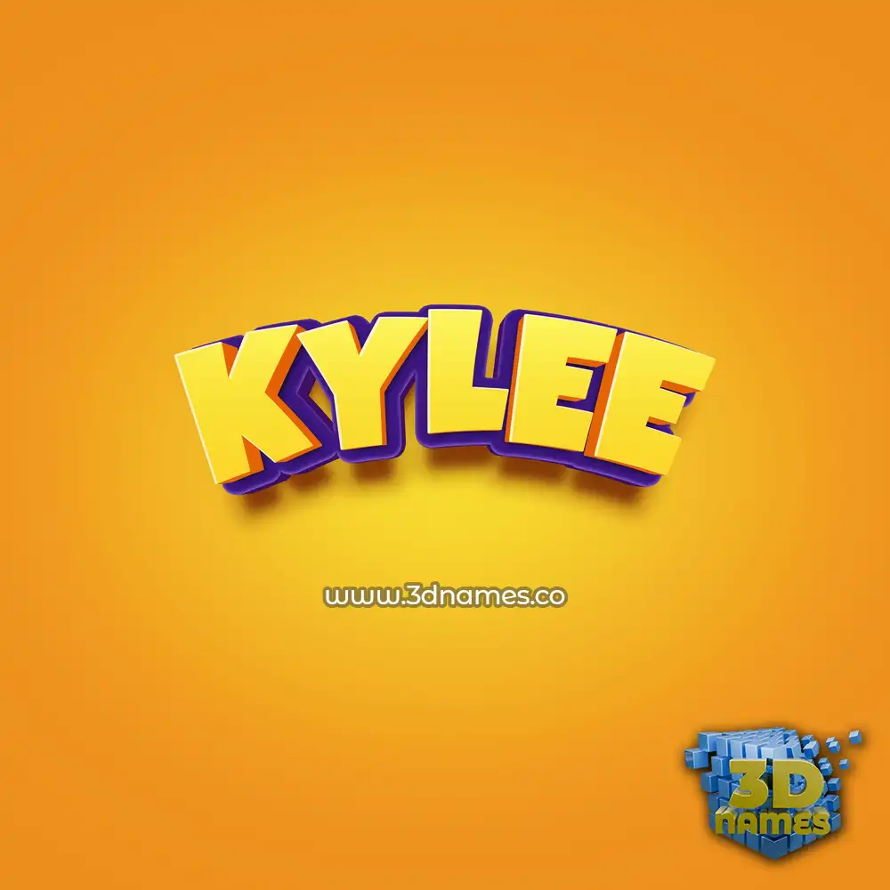 kylee in Orange Toon style - 3D name wallpaper