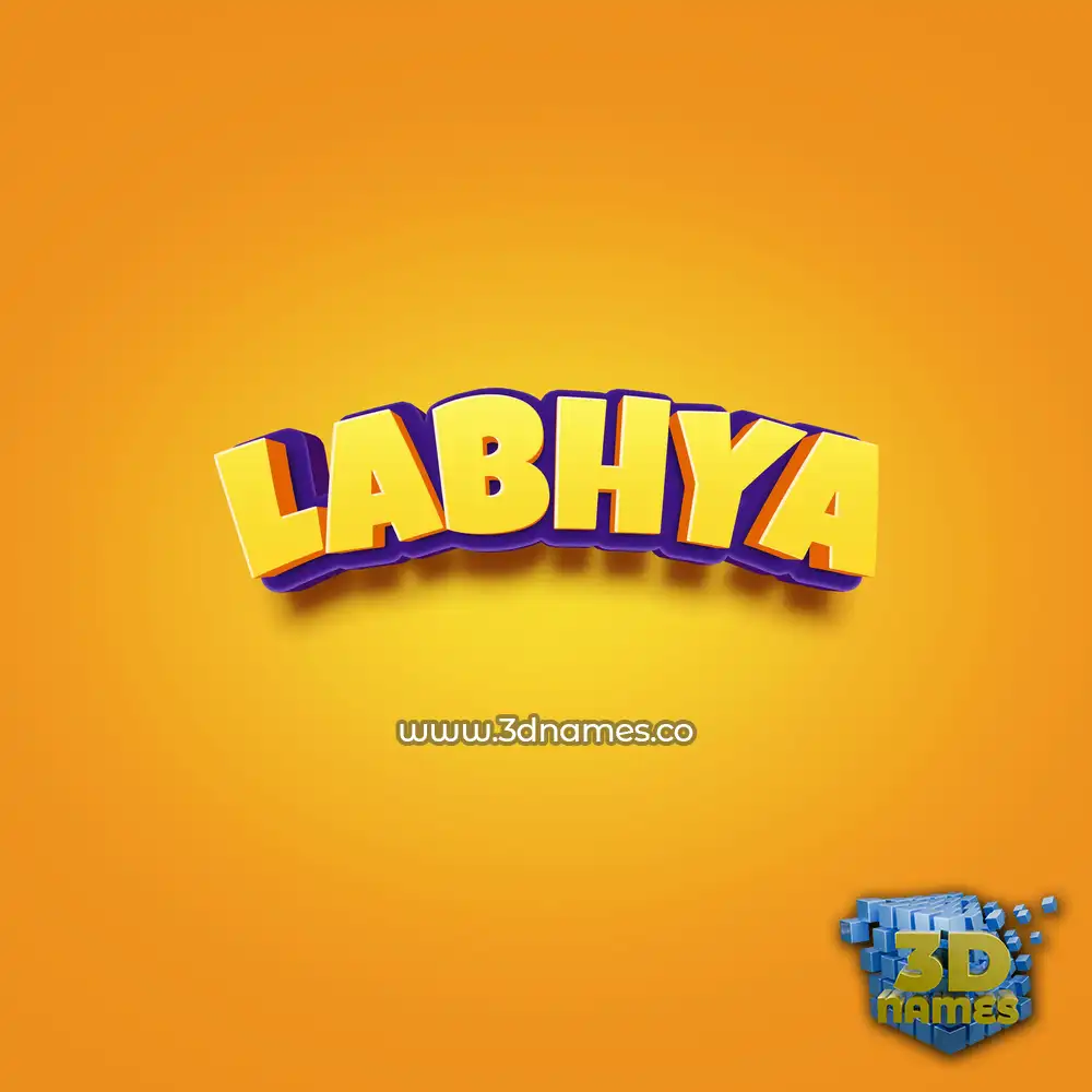 labhya in Orange Toon style - 3D name wallpaper