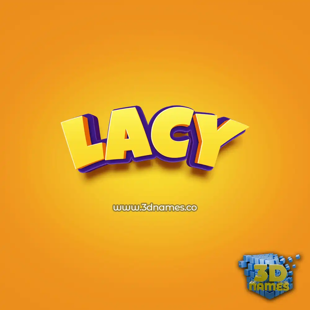lacy in Orange Toon style - 3D name wallpaper