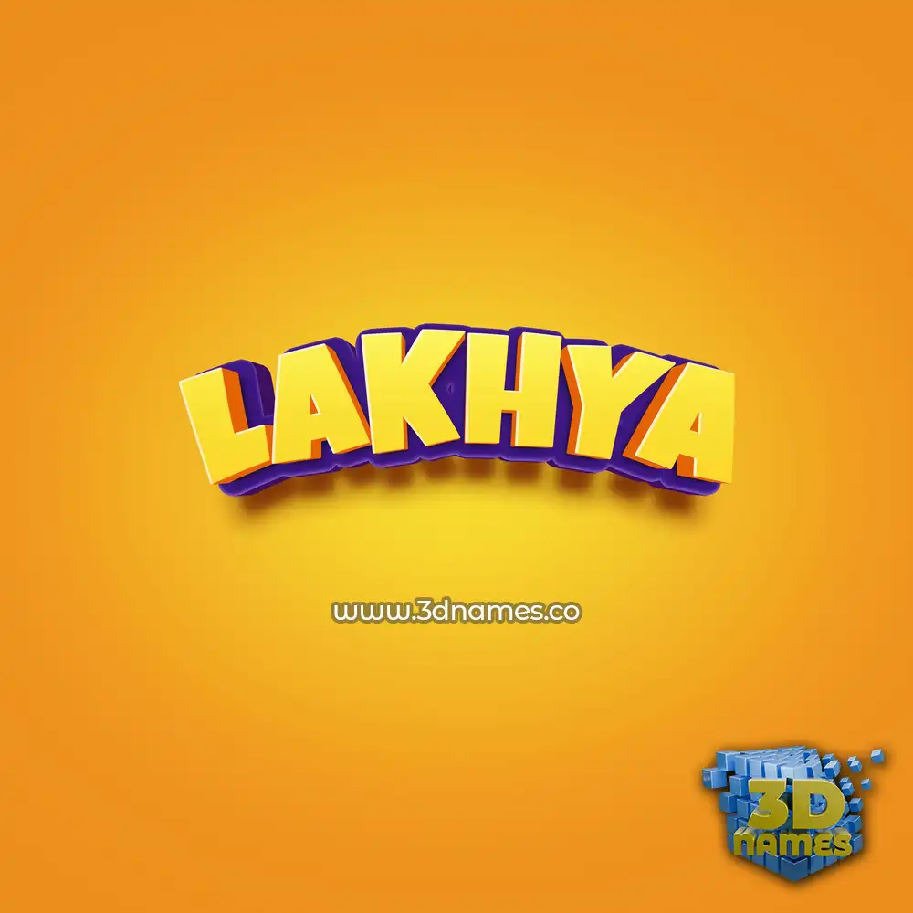 lakhya in Orange Toon style - 3D name wallpaper