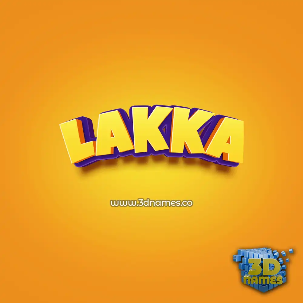 lakka in Orange Toon style - 3D name wallpaper