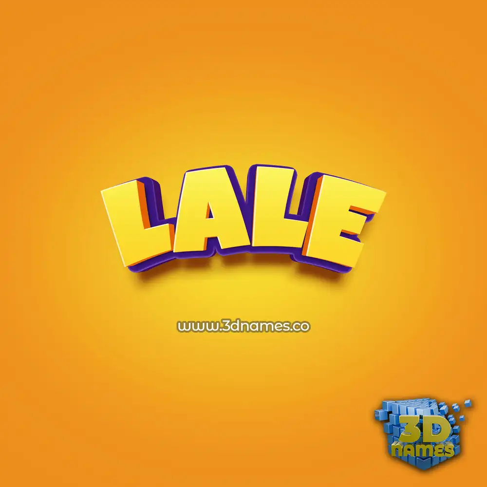 lale in Orange Toon style - 3D name wallpaper