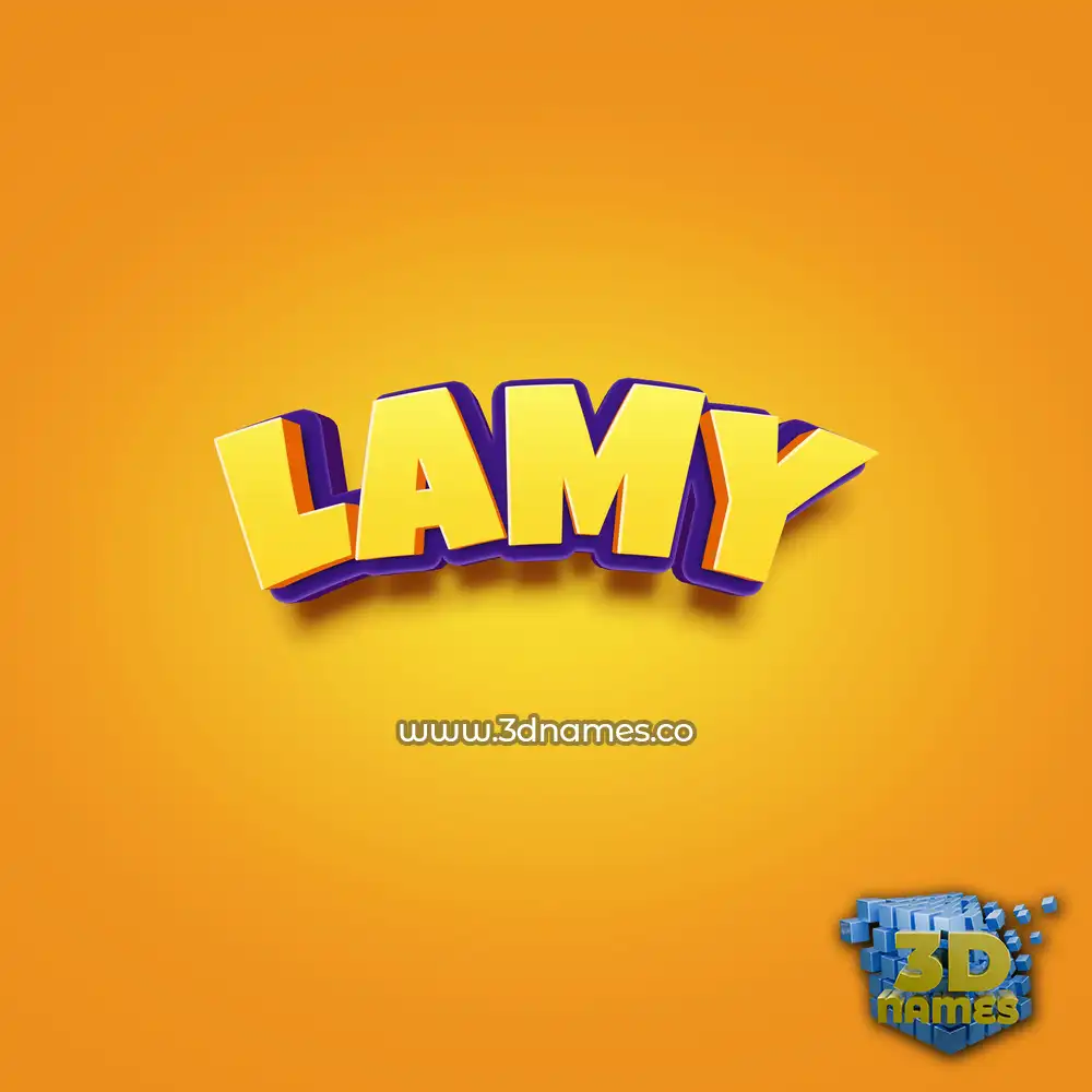 lamy in Orange Toon style - 3D name wallpaper