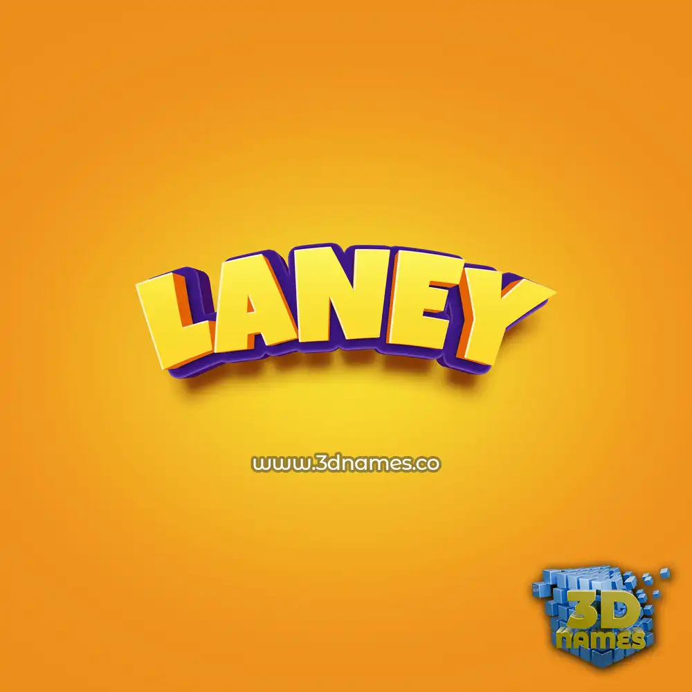 laney in Orange Toon style - 3D name wallpaper