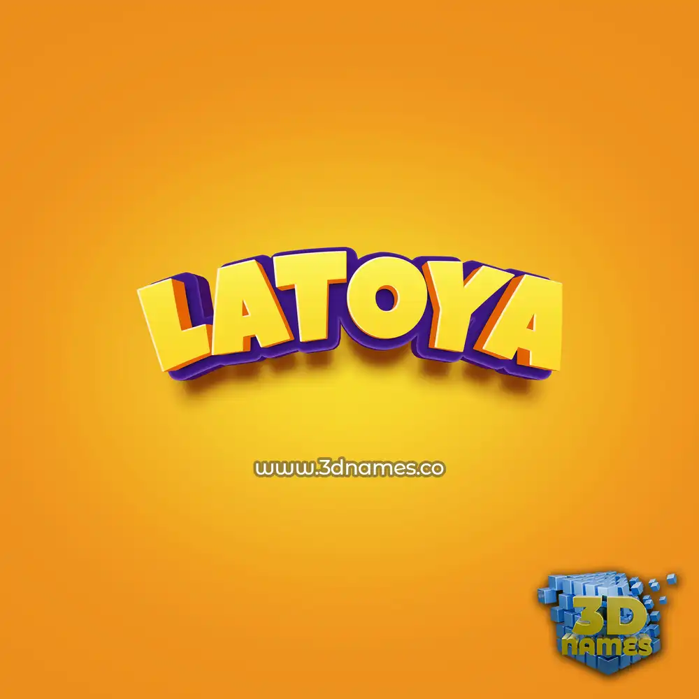latoya in Orange Toon style - 3D name wallpaper