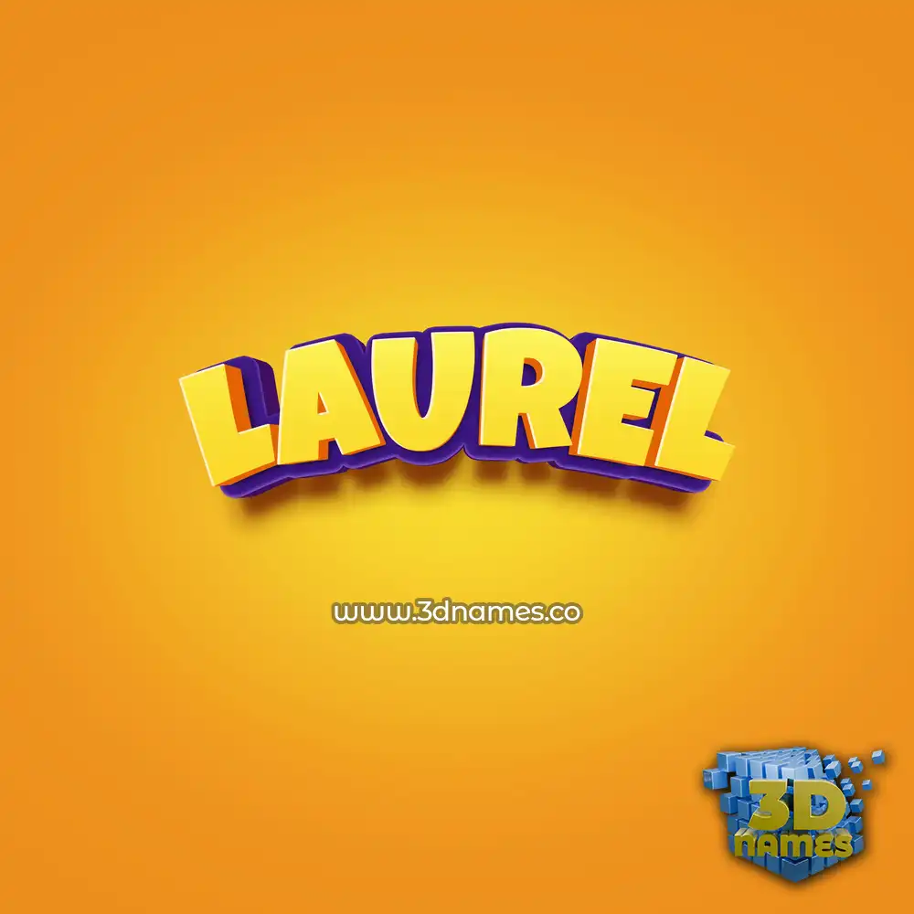 laurel in Orange Toon style - 3D name wallpaper