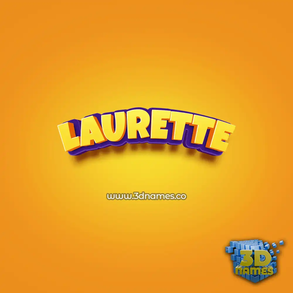 laurette in Orange Toon style - 3D name wallpaper