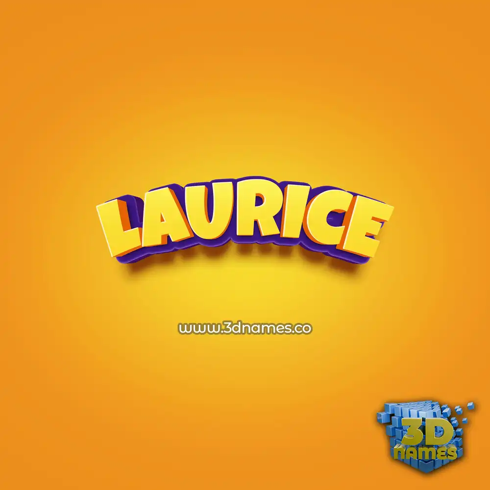 laurice in Orange Toon style - 3D name wallpaper