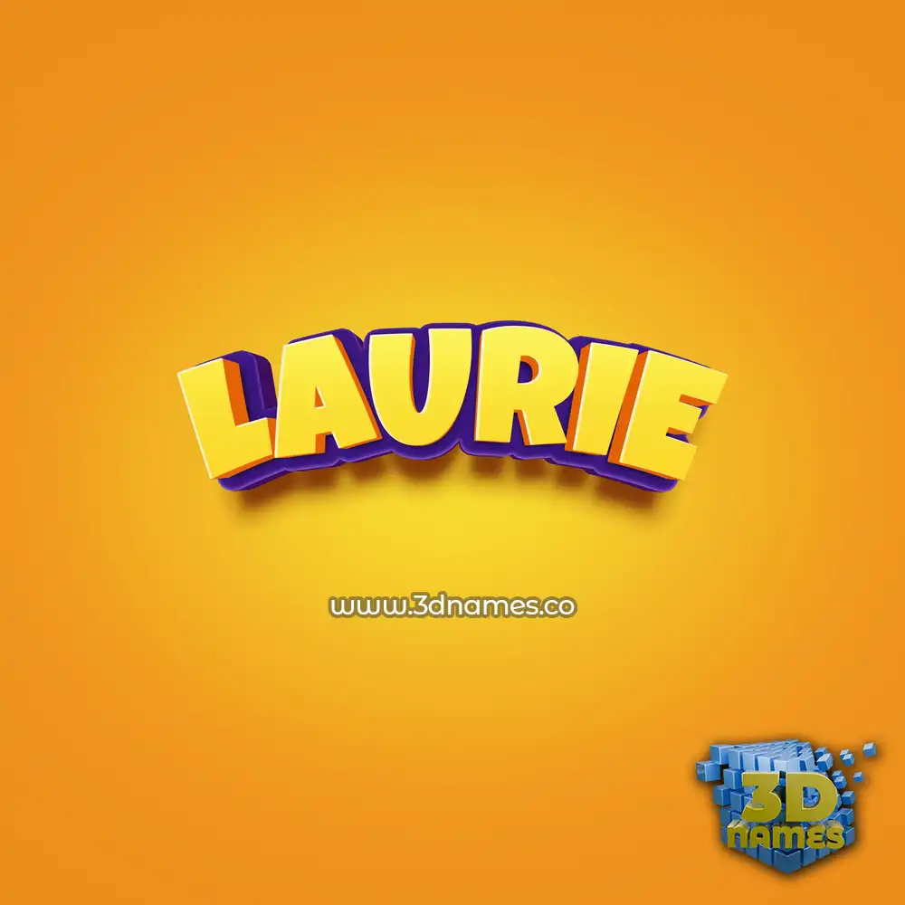 laurie in Orange Toon style - 3D name wallpaper