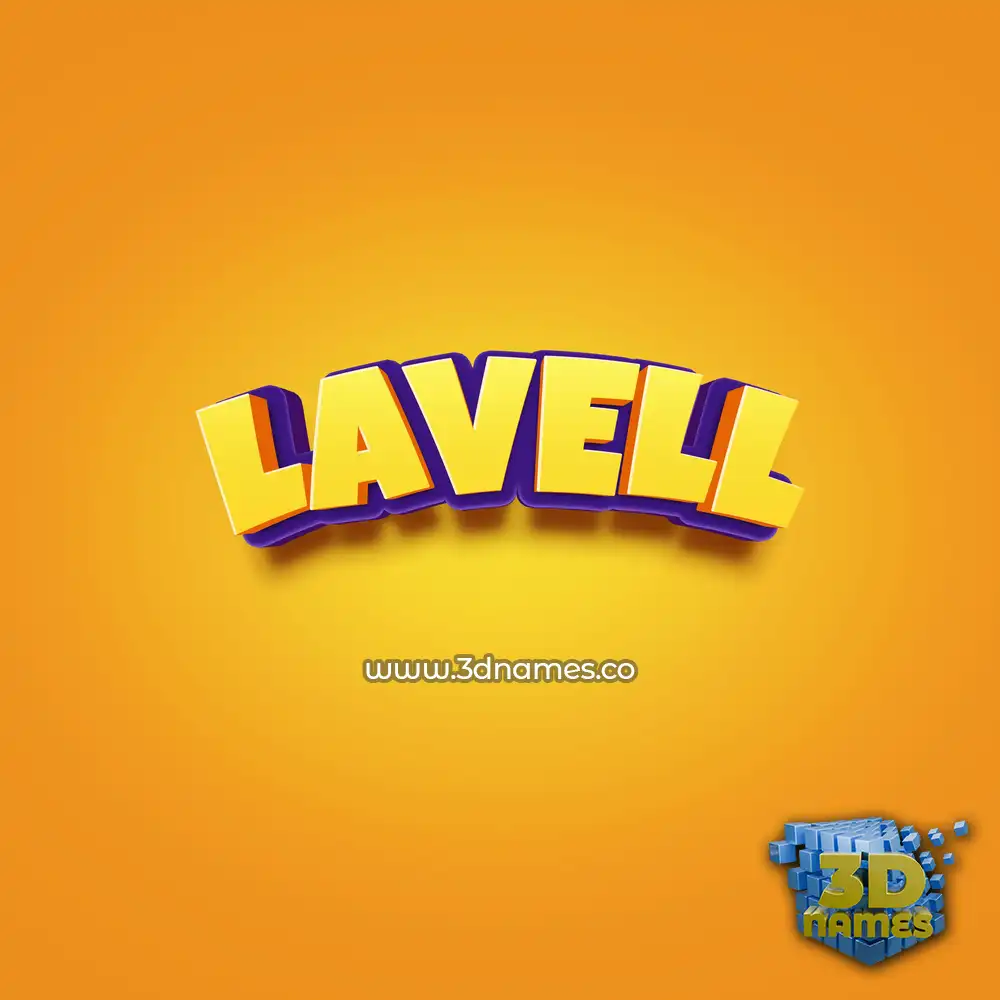 lavell in Orange Toon style - 3D name wallpaper