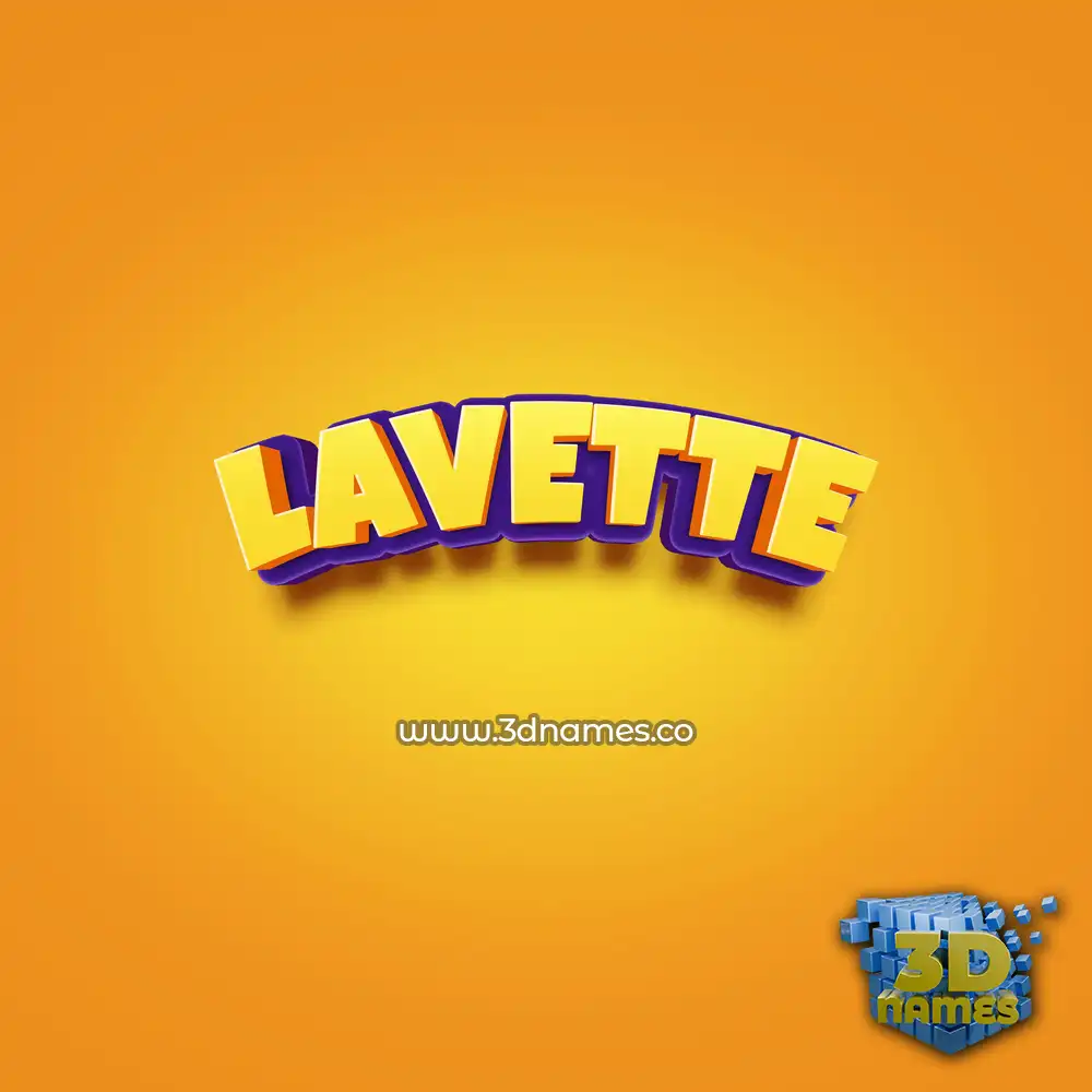 lavette in Orange Toon style - 3D name wallpaper
